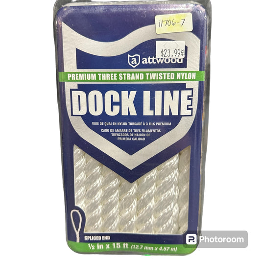 Dock Line 1/2" x 15'